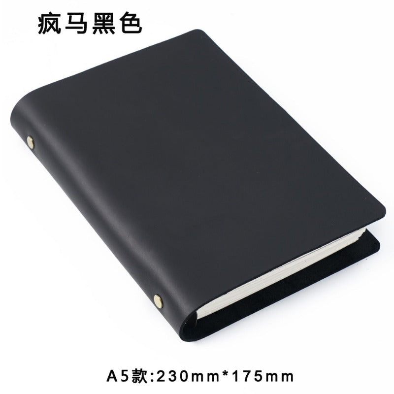 Wholesale Real Leather Vintage Loose Leaf Office Business Handmade Notebook